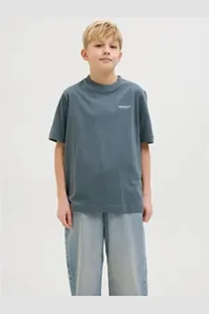 JACK & JONES T-Shirt JORISLINGTON TYPE TEE SS CREW N. SN JNR blau 164
