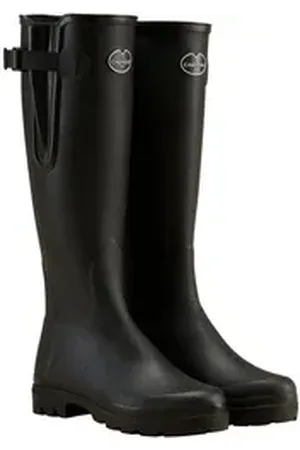 Le Chameau Damen Gummistiefel Vierzon Jersey Gummistiefel Stoßdämpfend schwarz 36 EU