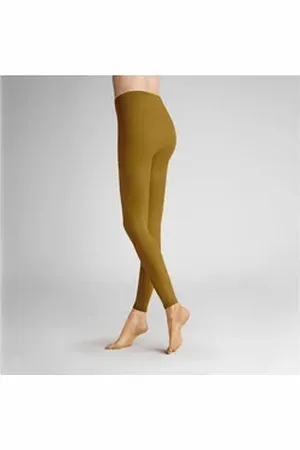 Hudson Strickstrumpfleggings Micro 50 50 DEN (1 St) Semi-blickdichte Leggings mit ebenmäßiger Optik gelb 38-40