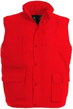 B & C B&C Steppweste Weste Steppjacke Bodywarmer Herren Jacke rot 3XL