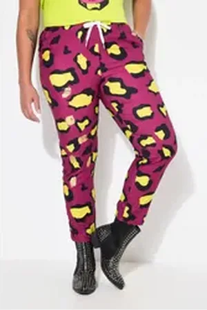 Angel of Style Angel of Style Funktionshose Joggpants Loose Fit Leodruck Knitter lila|rot 58