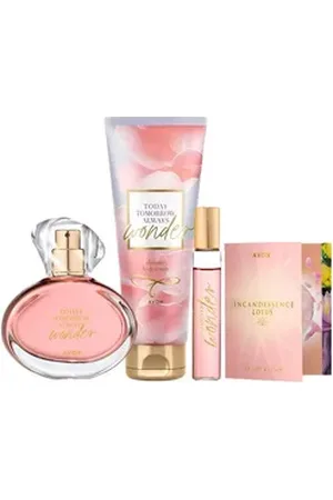 Avon Eau de Parfum TTA WONDER 50 ml, Taschenspray 10 ml, Bodylotion 125 ml, Geschenkset, 5-tlg., Blumig-holziger Duft mit feuchtigkeitsspendender Körperpflege
