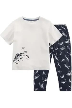 hessnatur Pyjama aus reiner Bio-Baumwolle (1 tlg) blau 134/140