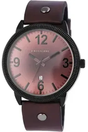 Excellanc Quarzuhr 295377000011 Herrenuhr mit Lederimitationsarmband