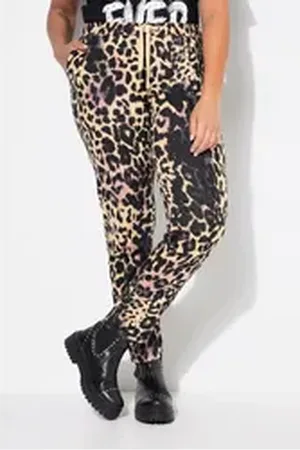 Angel of Style Angel of Style Funktionshose Joggpants Straight Fit Leo Elastikbund rosa 48
