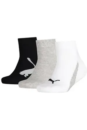 PUMA Freizeitsocken Unisex Socken 3er Pack Baumwollmischung - (Packung, 3er Pack) grau|schwarz 27-30