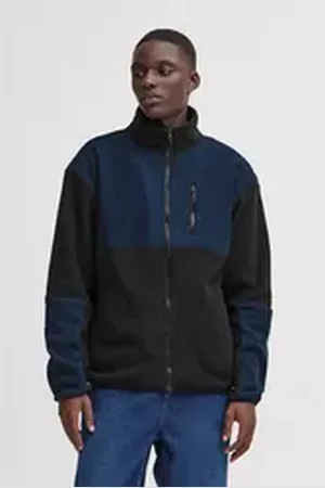 Blend Fellimitatjacke BHBROOKS Sweatshirt zipp thru schwarz L