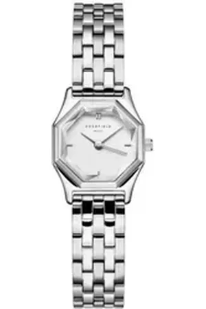 ROSEFIELD Quarzuhr Damenuhr Gemme Weiß Silber GWSSS-G04 silberfarben
