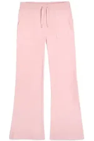 Juicy Couture Sweathose LAYLA LOW RISE POCKETED FLARE PANT Damen Trainingshose Damen, Sweathose, Velour, Jogginghose mit Glitzer, Sale rosa L