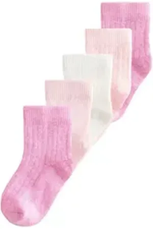 Next Basicsocken Gerippte Babysocken im 5er-Pack (5-Paar) rosa 68-80 (6-12 Mon.)