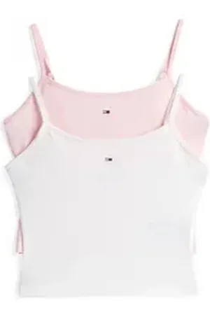 Tommy Hilfiger Spaghettitop TJW 2PACK ESSENTIAL STRAP TOP (Packung, 2er) mit Logo-Flag rosa XS (34)