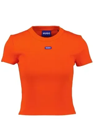 HUGO BOSS T-Shirt Damen T-Shirt BABY TEE_B Slim Fit (1-tlg) braun L
