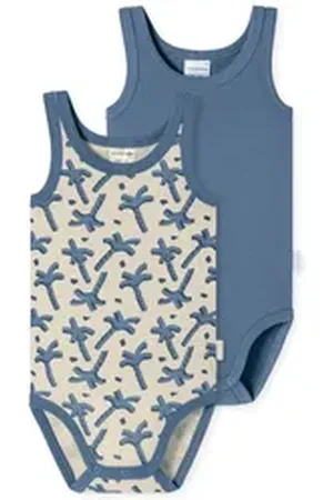 Schiesser Body 0/0 - Natural Love Organic Cotton (2-tlg) langarm kurzarm body-suit blau 80