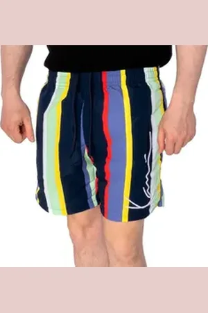 Karl Kani Badehose Badeshort Signature Stripe bunt S