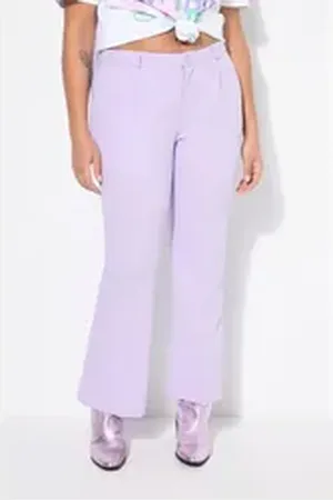 Angel of Style Angel of Style Funktionshose Hose gerades Bein Knopfverschluss lila 54