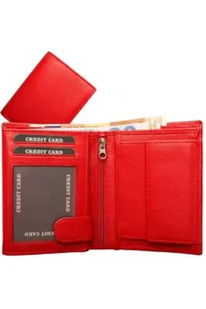 Mf Next Com Geldbörse Damen Geldbörse Nappa Leder Rot – Elegant mit viel Stauraum rot