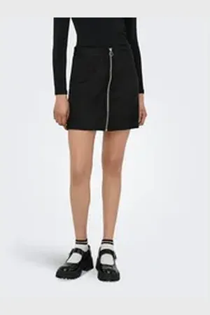 ONLY Minirock ONLRITA FAUX SUEDE LIFE ZIP SKIRT OTW schwarz S (36)