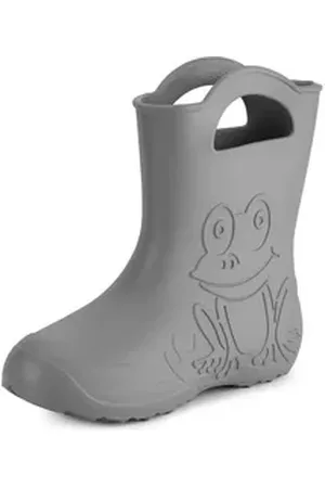 Ladeheid EVA Regenschuhe für Frauen LA-CA-09 Gummistiefel Damen federleichte Gartenschuhe mit Griffen grau 38-39 EU