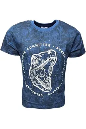 Jurassic World T-Shirt Jurassic Park Jungen Kurzarmshirt aus Baumwolle Gr. 134- 164 cm blau|bunt 158 cm