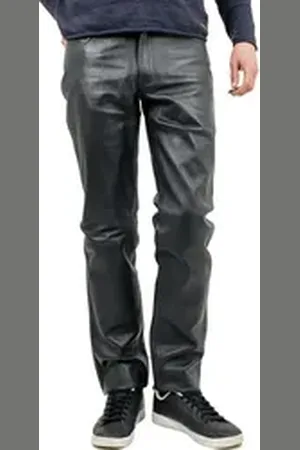 Mark Maddox Lederhose - Herren Lederhose Lammnappa schwarz 60