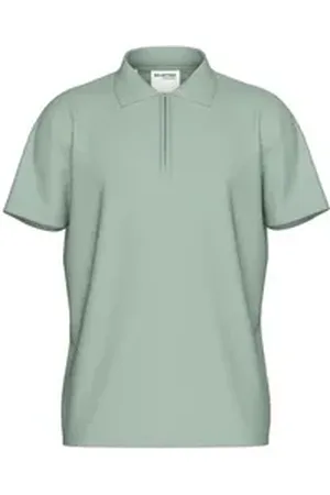 SELECTED HOMME Poloshirt SLHFAVE ZIP SS POLO NOOS grün L