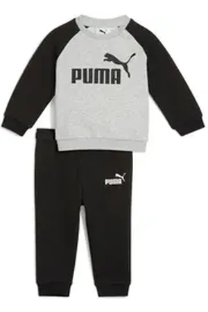 PUMA Trainingsanzug MINICATS ESS RAGLAN CREW SET FL INF (2-tlg) schwarz 74