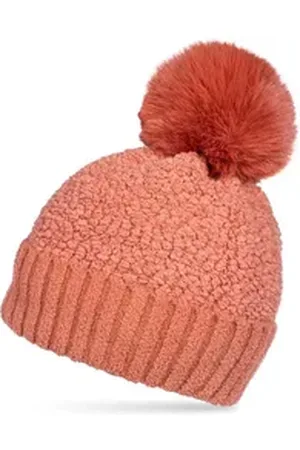 CASPAR Bommelmütze MU220 Warme Damen Bommelmütze Bouclé Muster extra warm mit Teddy Fleece Futter