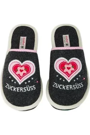 Adelheid Zuckersüss Filzpantoffel Pantoffel schwarz 34-35 EU