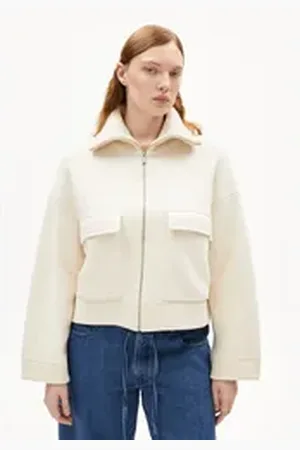 Armedangels Blouson JOANIAAS Damen Jacke aus Bio-Baumwoll Mix (1-St) Oversized Fit beige M/38/40