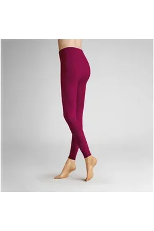 Hudson Strickstrumpfleggings Micro 50 50 DEN (1 St) Semi-blickdichte Leggings mit ebenmäßiger Optik lila 44-46