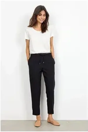 soyaconcept Jogg Pants Hose SC-Saya in Black (1-tlg) Tunnelzugbändchen schwarz XL (44)
