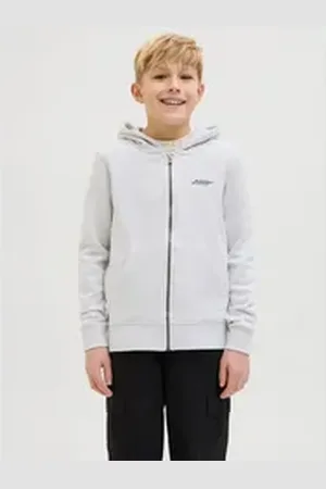 JACK & JONES Junior Kapuzensweatshirt JJBEAU SWEAT ZIP HOOD JNR weiß 140