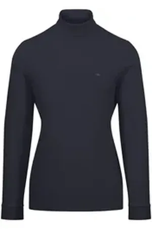 Fynch-Hatton Rollkragenshirt - Rollneck Pullover - Interlock, Langarm blau 3XL