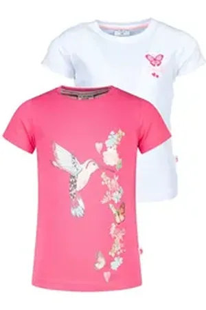 Salt & Pepper T-Shirt Fancy 2er-Pack mit Kolibri- und Blumenrankenmotiv 116