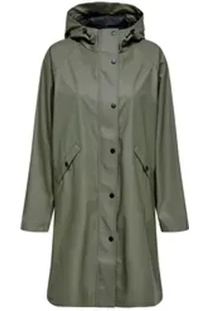 ONLY Regenjacke Wasserdichter Regenmantel – Modischer Mantel mit Kapuze ONLELISA RAINCOAT LONG OTW NC schwarz XS