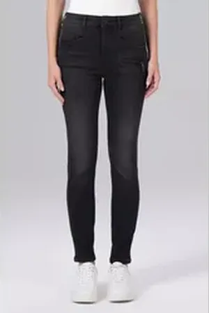Miracle of Denim Skinny-fit-Jeans – Suzy Skinny Fit Damenjeans schwarz 26/32