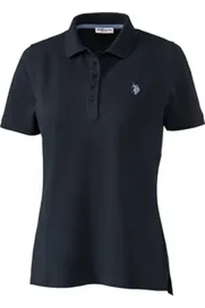 U.S. Polo Assn. U.S. Polo Assn Poloshirt Stretch-Piqué mit taillierte Passform blau L