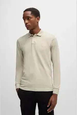 HUGO BOSS ORANGE Poloshirt Passerby mit -Logobadge beige|braun 4XL