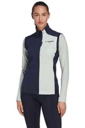 adidas Performance Laufjacke XPERIOR XC Vest Lady HI1319 Windabweisendes Softshellmaterial blau