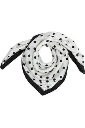 CASPAR Modeschal Sc538 sommerlich leichtes Damen Halstuch mit Punkte Muster, Dezentes Accessoire für jede Jahreszeit schwarz