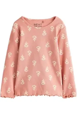 Next Leggings Geripptes Langarm-T-Shirt (1-tlg) rosa 74-80 (9-12 Mon.)