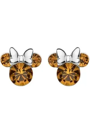 Disney Ohrring-Set Minnie Mouse Kinderohrringe 925er Silber orange braun braun|orange|silberfarben