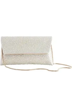 Next Clutch Glitzer-Clutch mit abnehmbarer Umhängekette (1-tlg) weiß ONE
