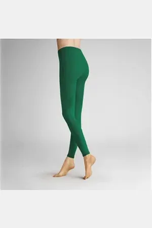 Hudson Strickstrumpfleggings Micro 50 50 DEN (1 St) Semi-blickdichte Leggings mit ebenmäßiger Optik grün 38-40
