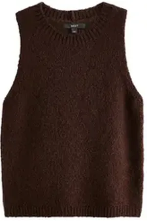 Next Stricktop Gestricktes Tanktop mit Rundhalsausschnitt (1-tlg) braun XXL