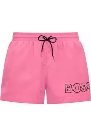 HUGO BOSS Badeshorts Mooneye mit plakativem Markenschriftzug rosa 2XL