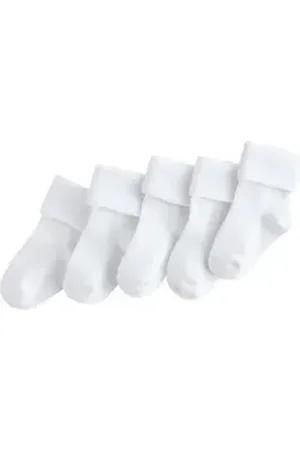 Next Basicsocken Babysocken mit Umschlag (5-Paar) weiß 50 (bis 50 cm.)