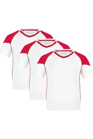 James & Nicholson Funktionsshirt 3er-Pack Funktionelles Kinder Teamshirt Team-T Junior JN338K (Spar-Set, 3er-Pack) Atmungsaktiv, feuchtigkeitsregulierend und schnell trocknend weiß S: 110/116