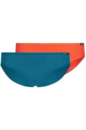 Skiny Slip Mädchen Slip 2er Pack Baumwolle (Packung, 2er Pack) blau|rot 164
