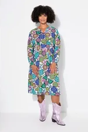Angel of Style Angel of Style Jerseykleid Midikleid Totenkopf-Alloverdruck Langarm blau|grün 54
